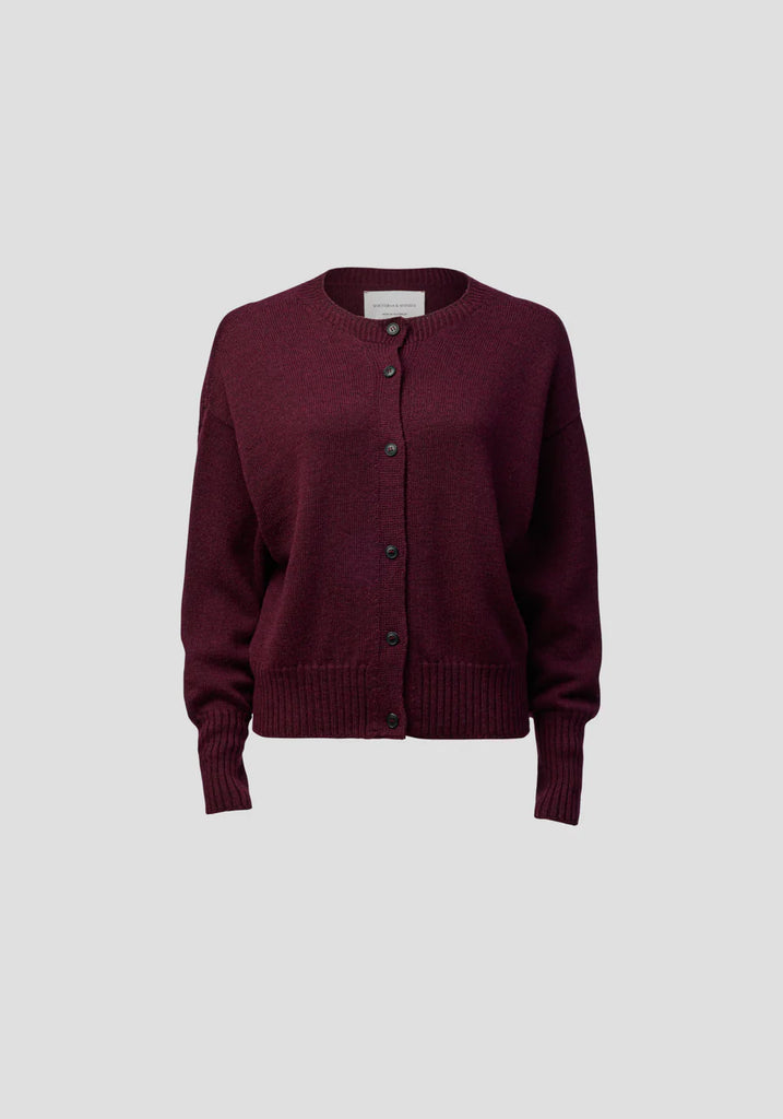 Viktoria & Woods - Hart Merino Cardigan - Garnet