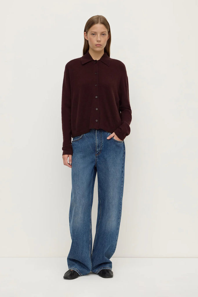 Assembly -  Wool Cashmere Knit Cardigan - Dark Merlot