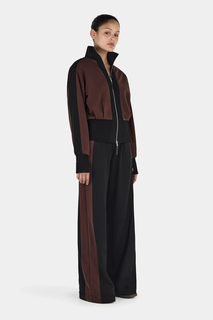 Hansen & Gretel - Reynolds Trackpant - Black/Choc 2-Tone