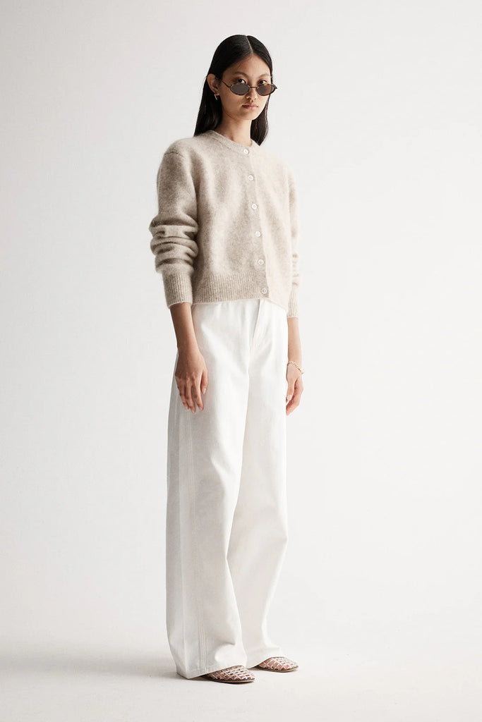 Elka - Abigail Knit Cardigan - White Marle