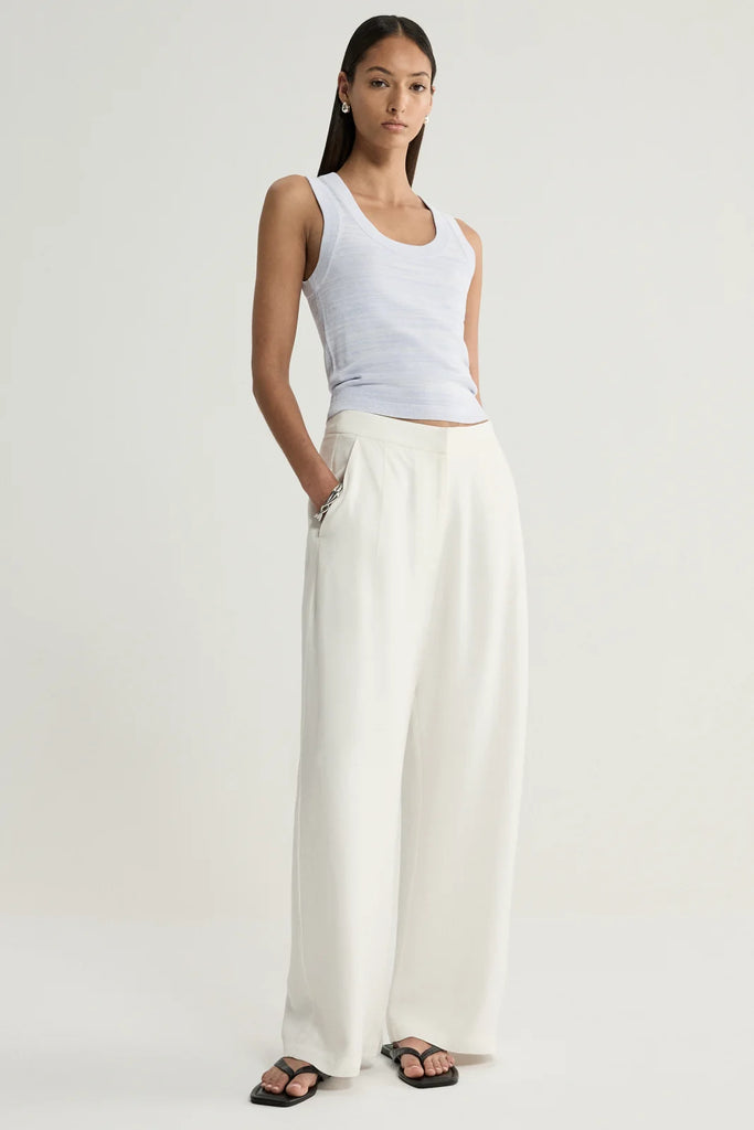 Elka - Celia Knit Top - Pale Blue Marle