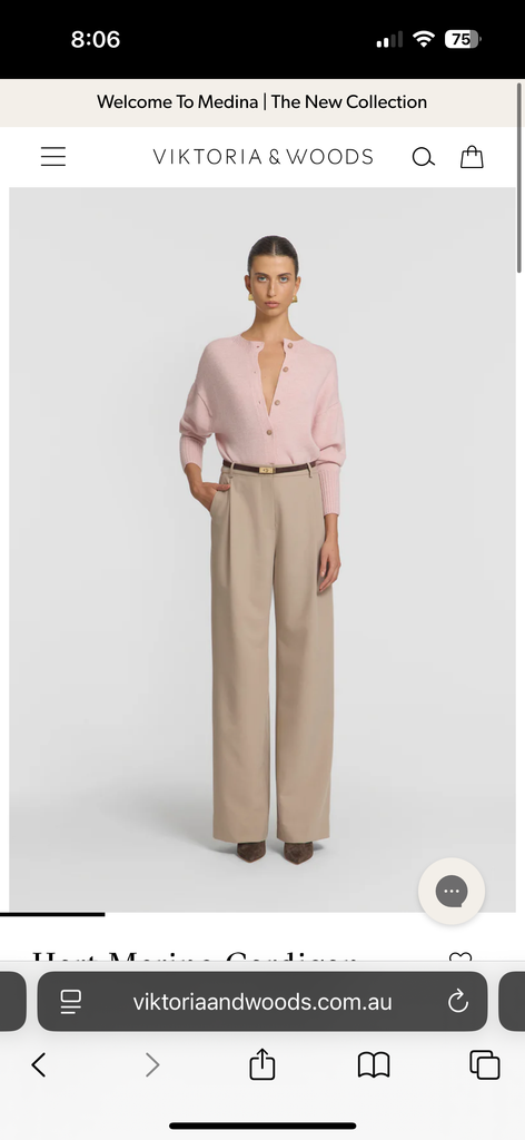 Viktoria & Woods - Hart Merino Cardigan - Rose Marle