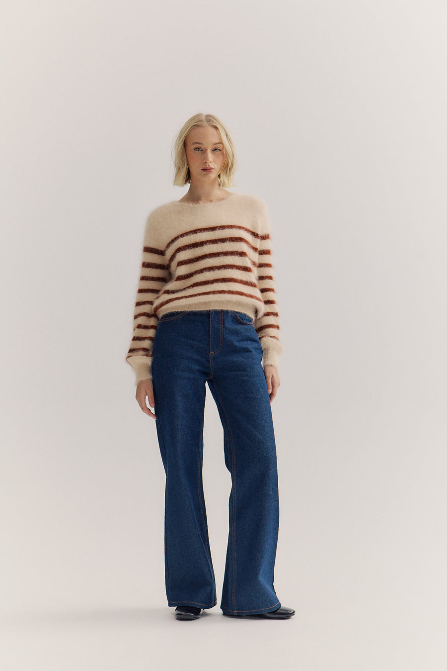 World of Nomad - Tara Cashmere Stripe - Oatmeal