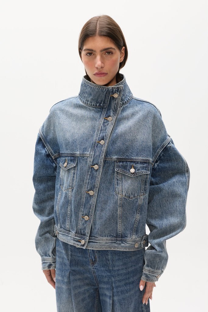 Bayse - Loren Denim Jacket - Ash Tide