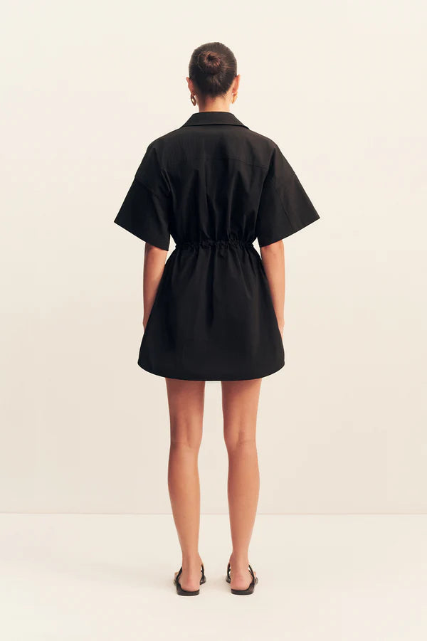 Shona Joy - Campbell SS Drawstring Shirt Dress - Black