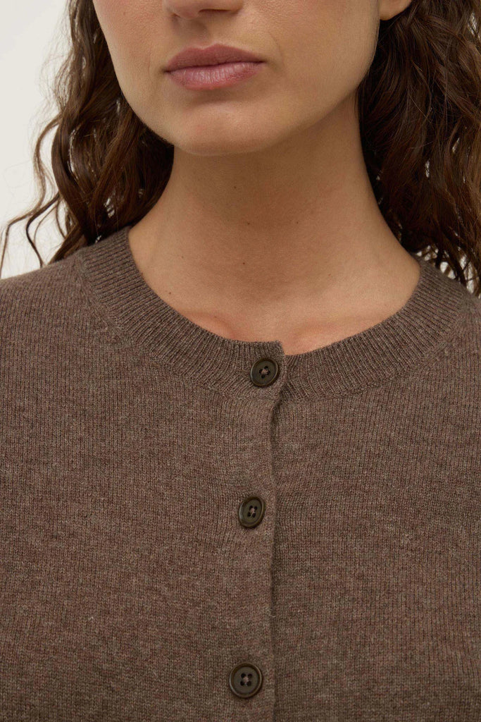 Assembly -  Benny Knit Cardigan - Cocoa Marle
