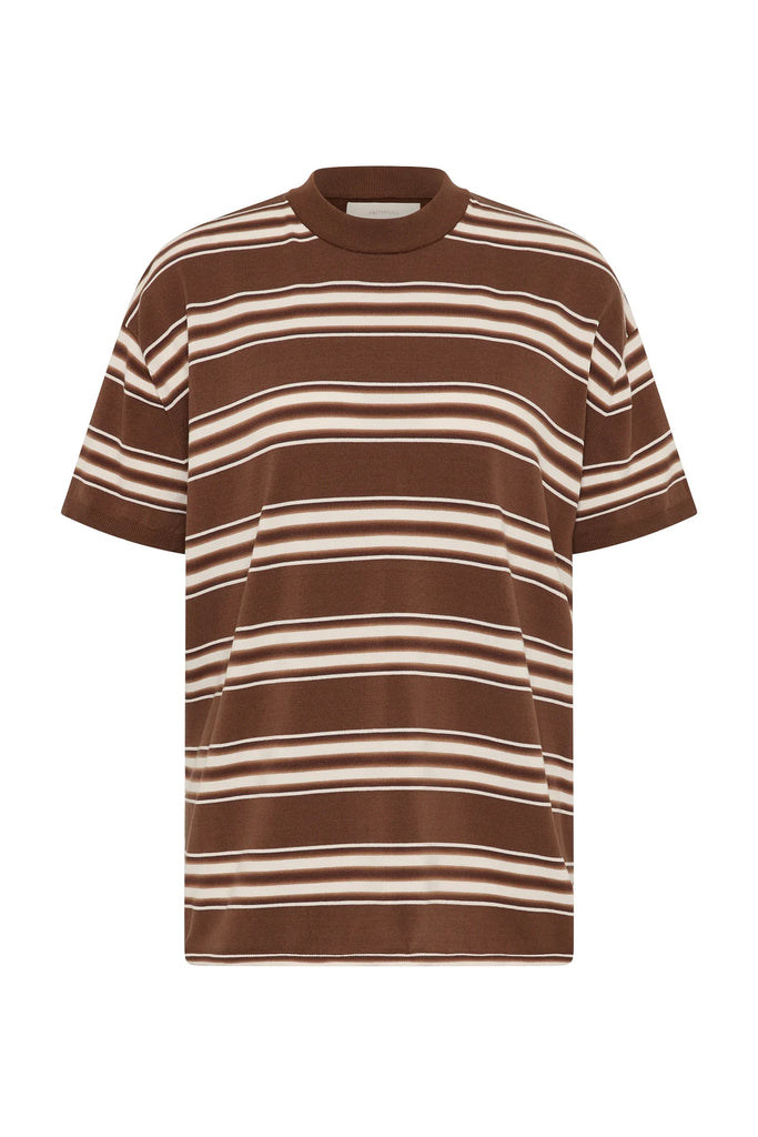 Faithfull The Brand - LE PAZ TOP - OMBRE STRIPE MACRO CAROB