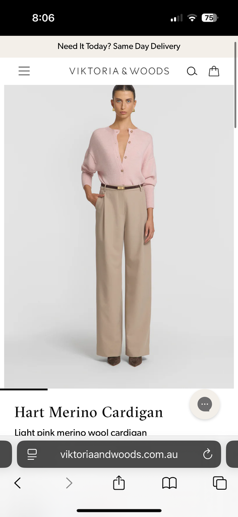 Viktoria & Woods - Hart Merino Cardigan - Rose Marle