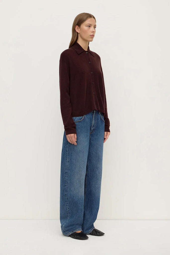Assembly -  Wool Cashmere Knit Cardigan - Dark Merlot