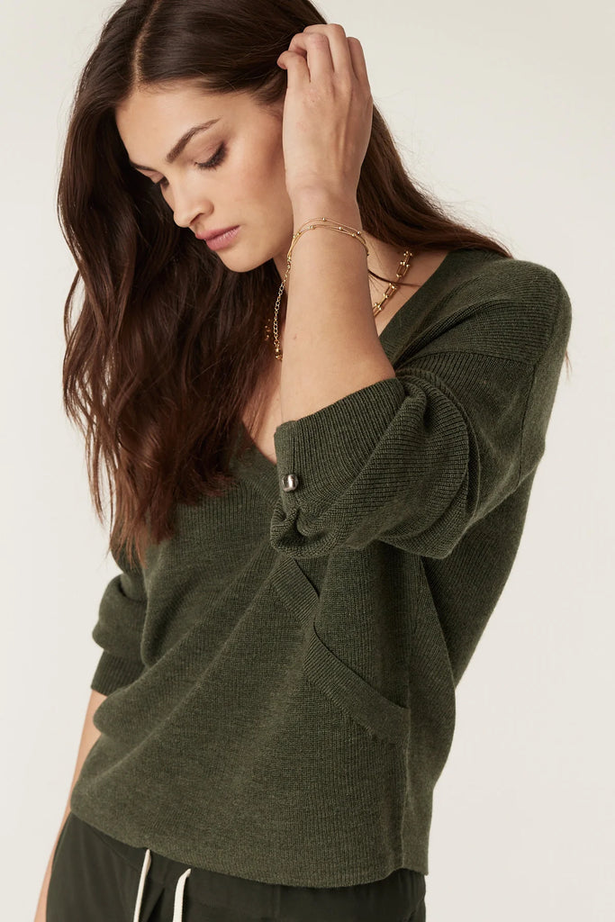 Cable - Audrey Merino Jumper - Forest
