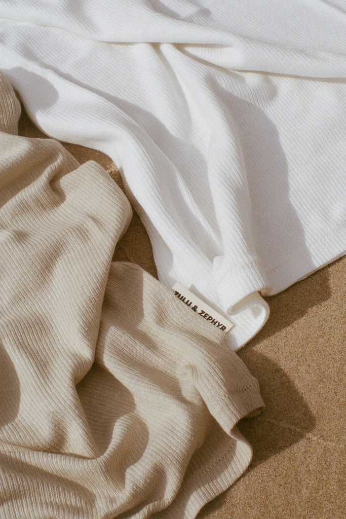 Zulu & Zephyr - Rib Hemp Jersey T-Shirt - White