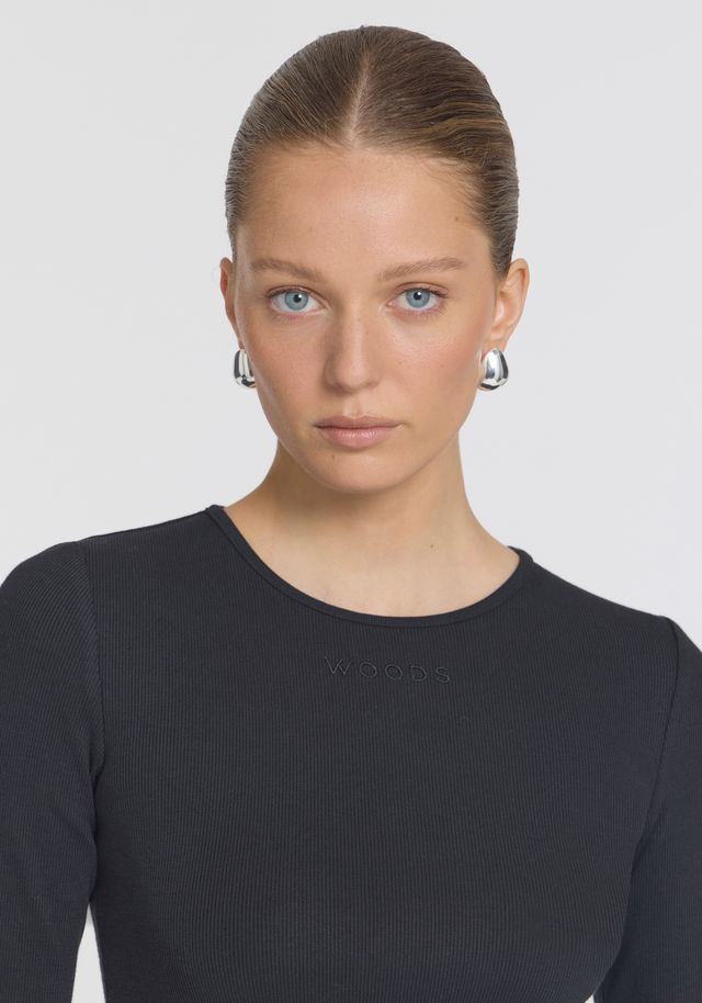 Viktoria & Woods-  Woods Rib Longsleeve Tee- Black