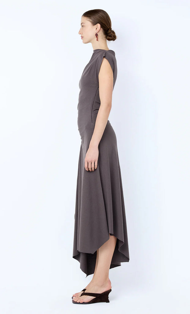 Bec & Bridge  - Ema Asym Dress - Washed Chocolate