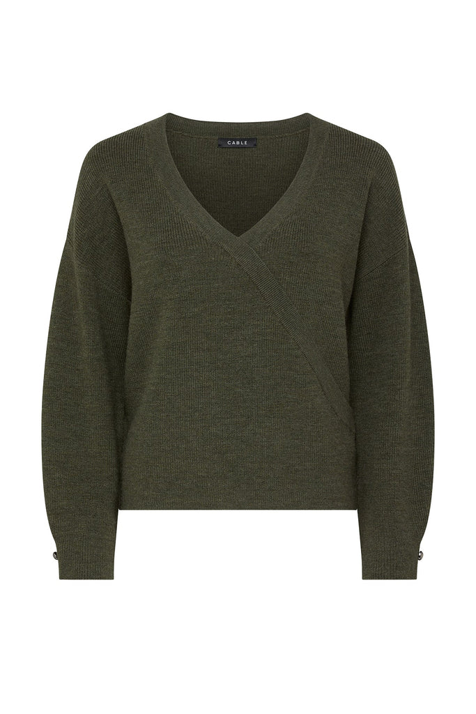 Cable - Audrey Merino Jumper - Forest