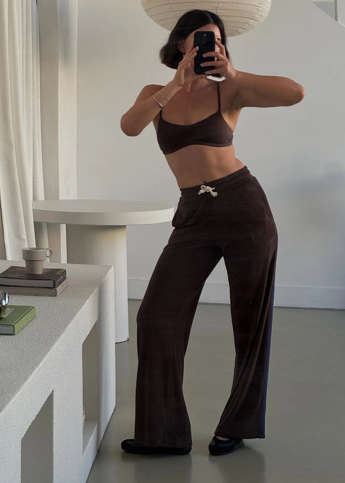 Pinky & Kamal- Odyssey Terry Towelling Pant- Java Brown (Pre-Order)