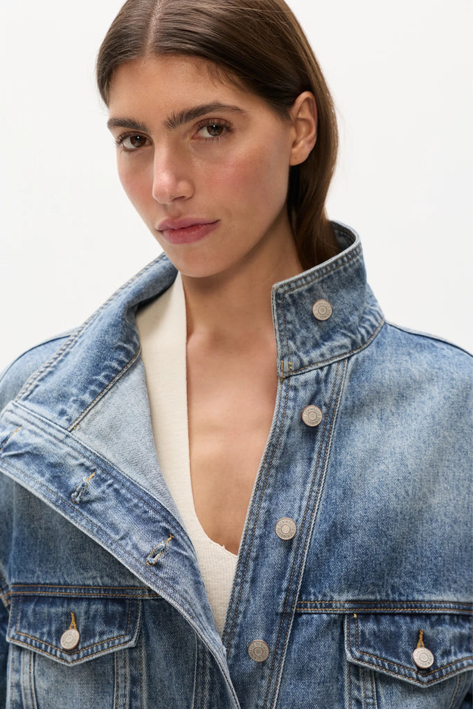 Bayse - Loren Denim Jacket - Ash Tide