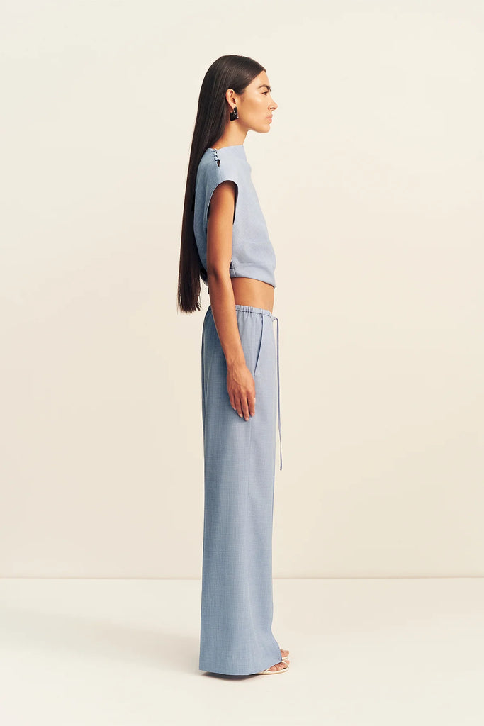 SHona Joy - Asher Drawstring Pant - Chambray Blue