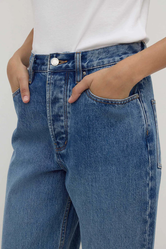 Assembly - High Rise Straight Jean - Classic Blue