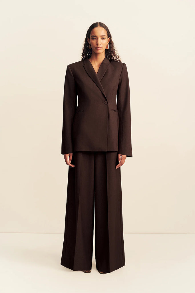 Shona Joy - Asher Double Breasted Blazer - Ristretto