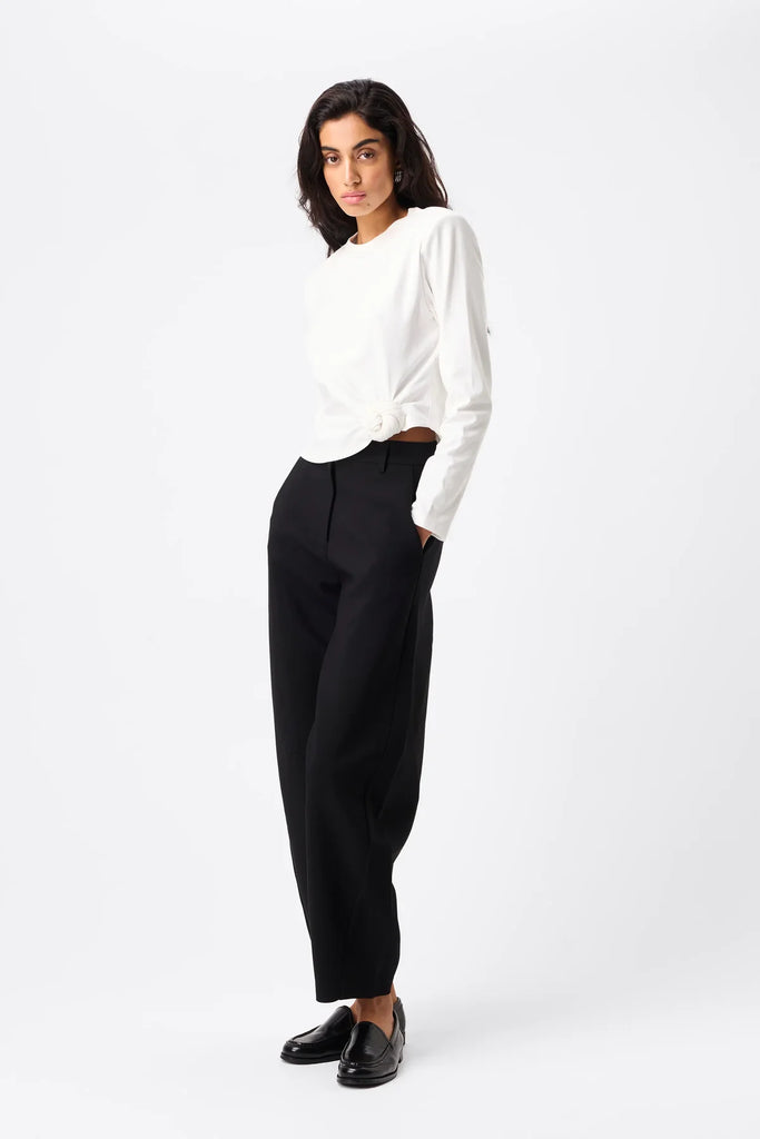 Mossman - Tied & True Long Sleeve Top - White