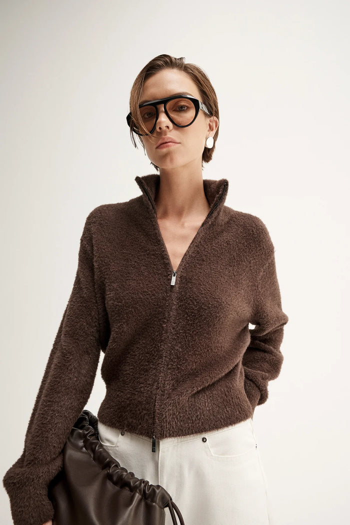 Elka - Leon Knit Cardigan - Chocolate