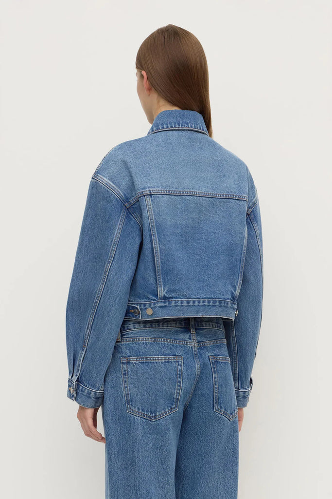 Assembly - Womens Cropped Denim Jacket - Classic Blue