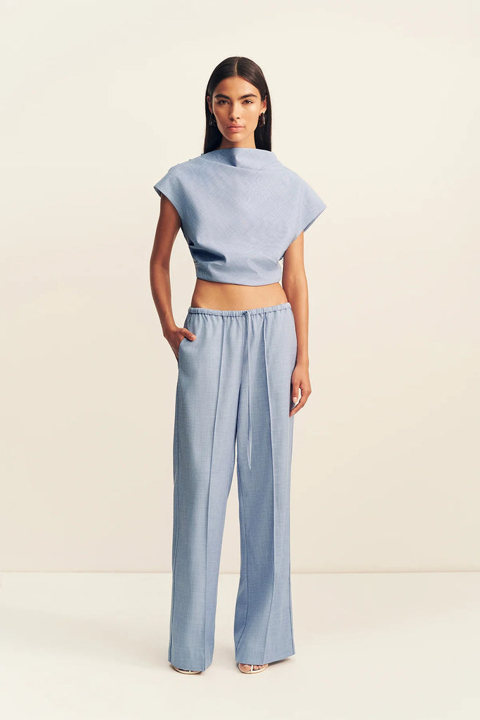 SHona Joy - Asher Drawstring Pant - Chambray Blue