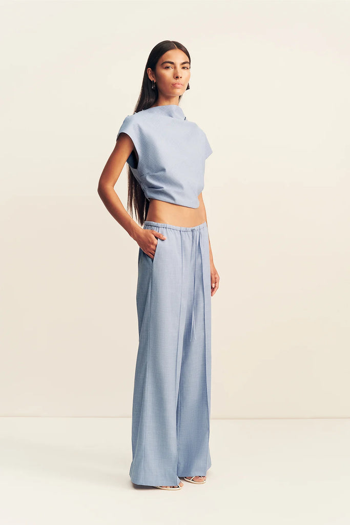 SHona Joy - Asher Drawstring Pant - Chambray Blue