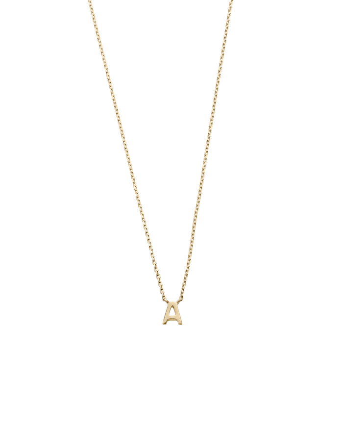 Kirsten Ash - A Petite Initial Necklace - 9K Gold