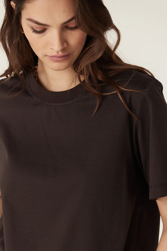Cable - Pima Boxy Tee - Espresso