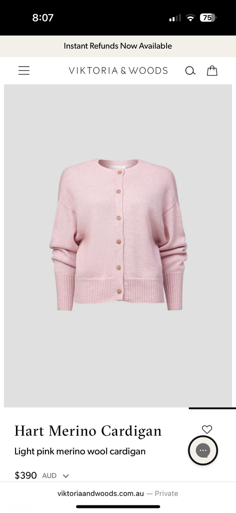 Viktoria & Woods - Hart Merino Cardigan - Rose Marle