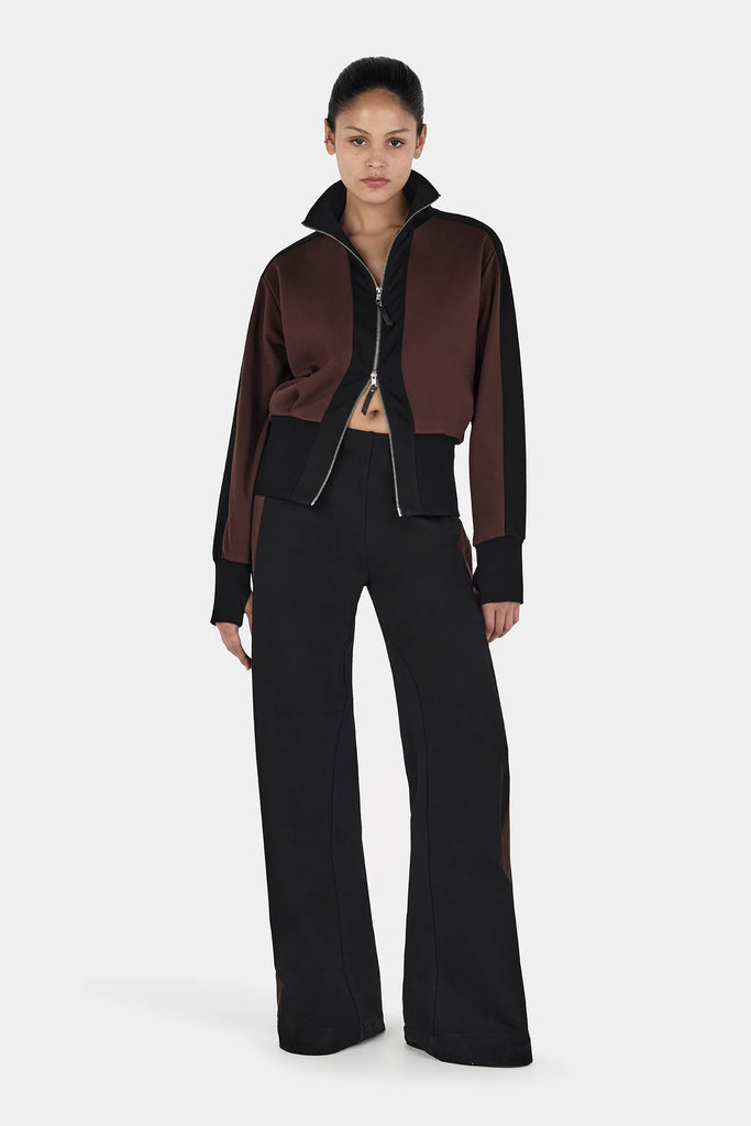Hansen & Gretel - Reynolds Trackpant - Black/Choc 2-Tone