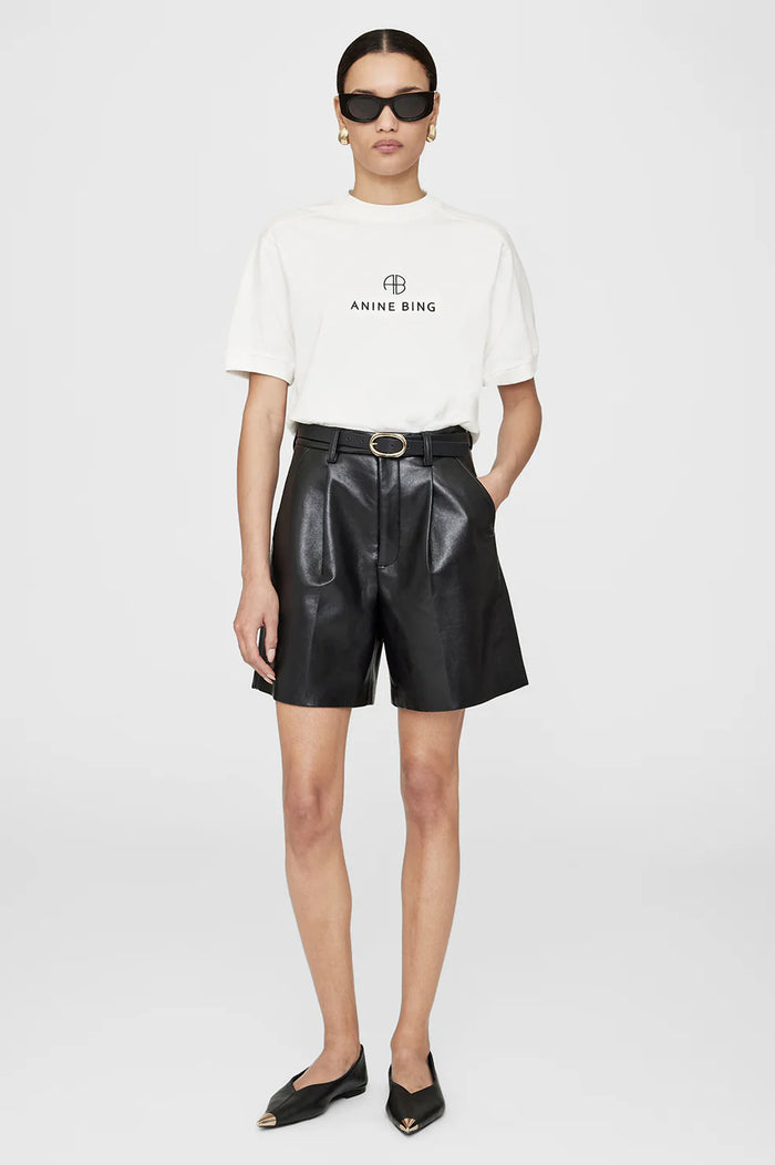 Anine Bing - Jaylin Tee Monogram - Ivory