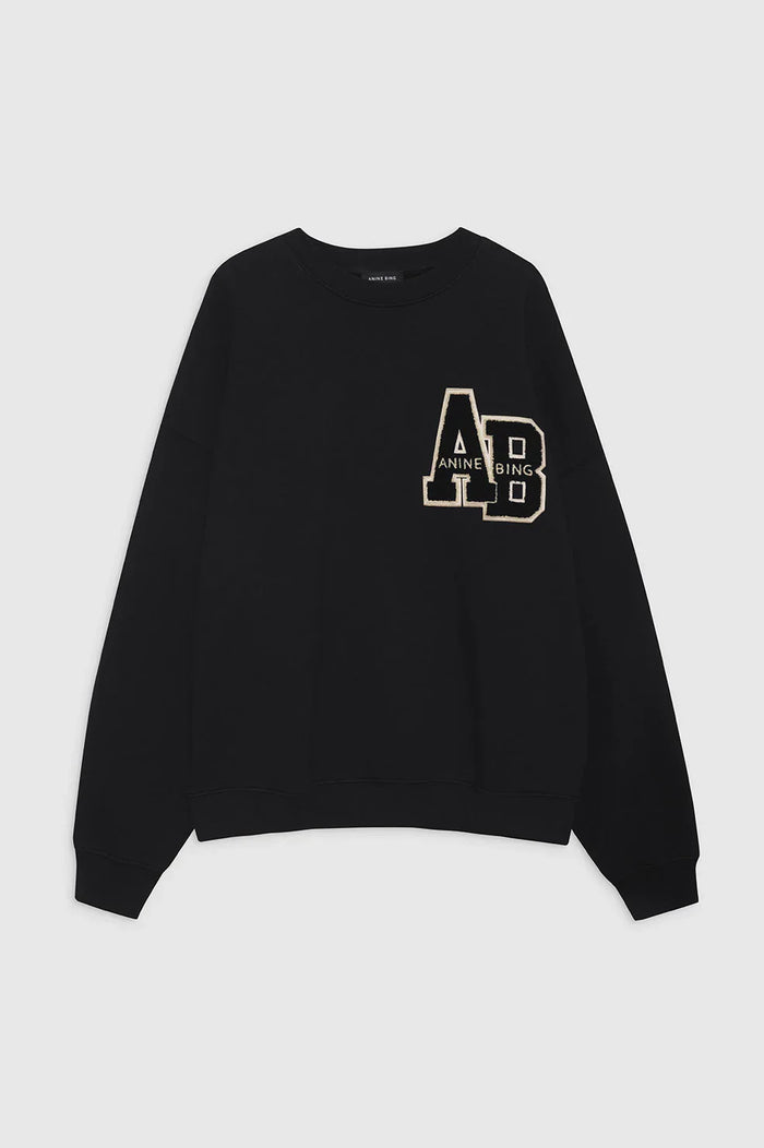 Anine Bing - Miles Oversized Sweatshirt Letterman - Black