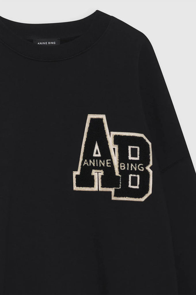 Anine Bing - Miles Oversized Sweatshirt Letterman - Black