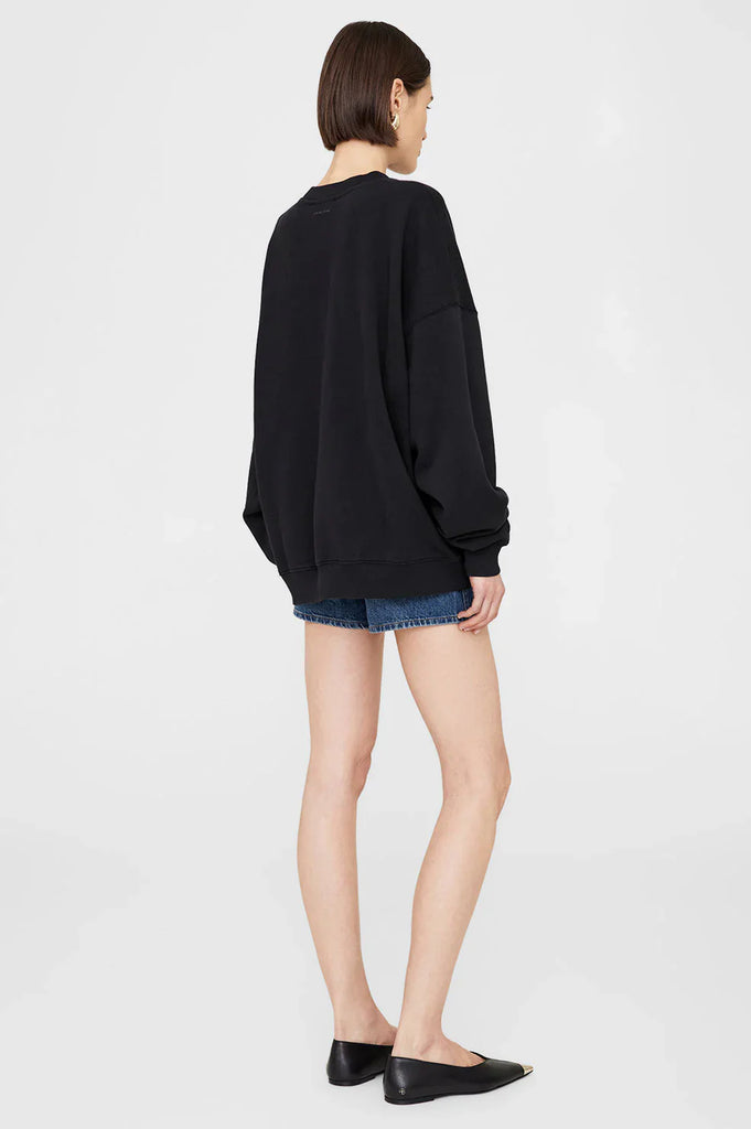 Anine Bing - Miles Oversized Sweatshirt Letterman - Black