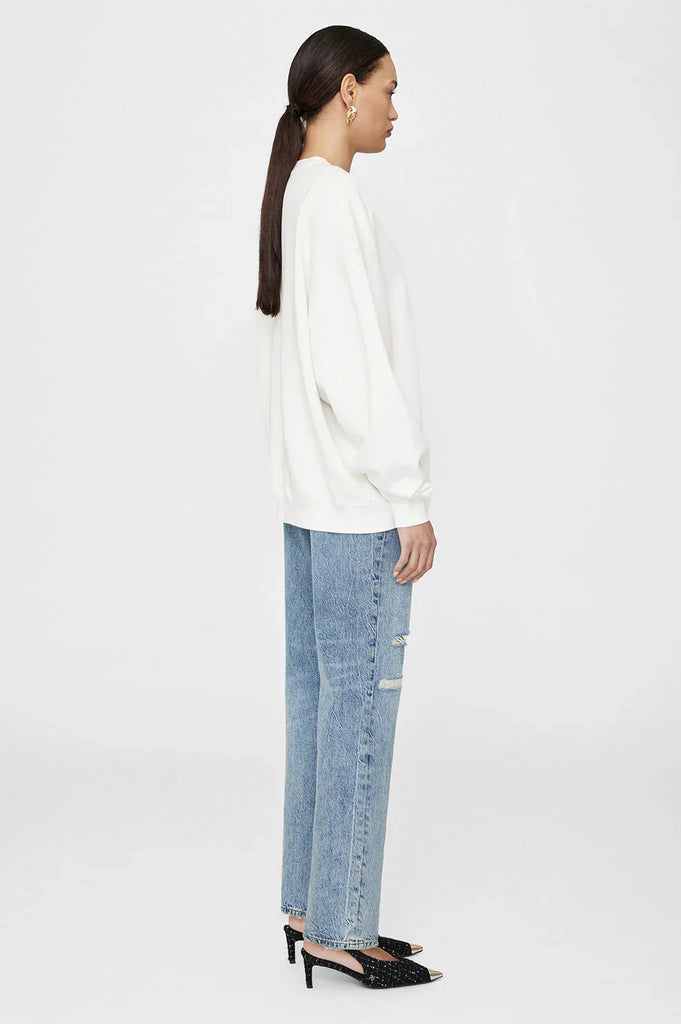 Anine Bing - Miles Sweatshirt Letterman - Off White
