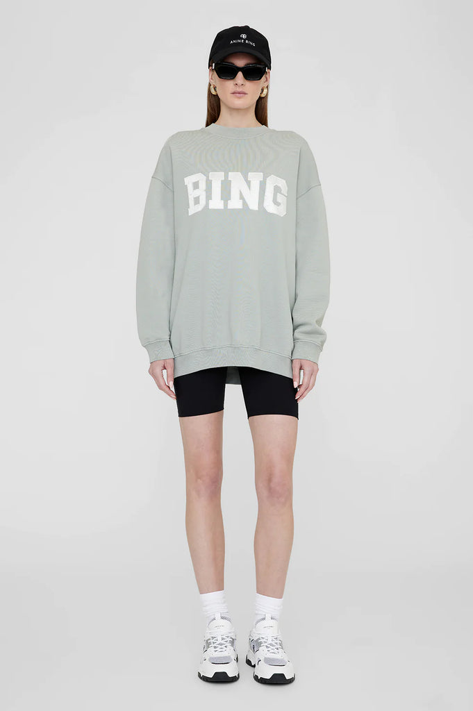 Anine Bing - Tyler Sweatshirt Satin Bing - Sage Green