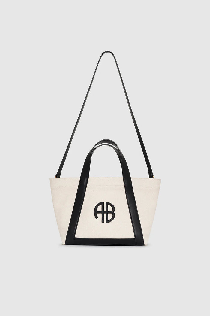 Anine Bing - Small Cara Tote - Natural/Black