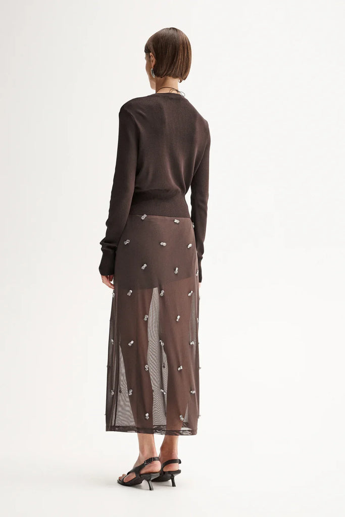 Elka- Penny Knit Cardigan- Chocolate