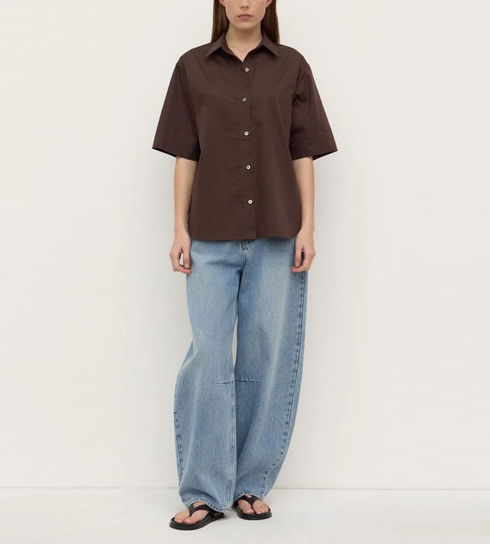 Assembly Label - Joni Short Sleeve Shirt - Ganache