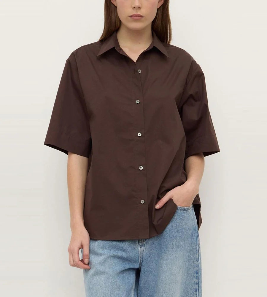 Assembly Label - Joni Short Sleeve Shirt - Ganache