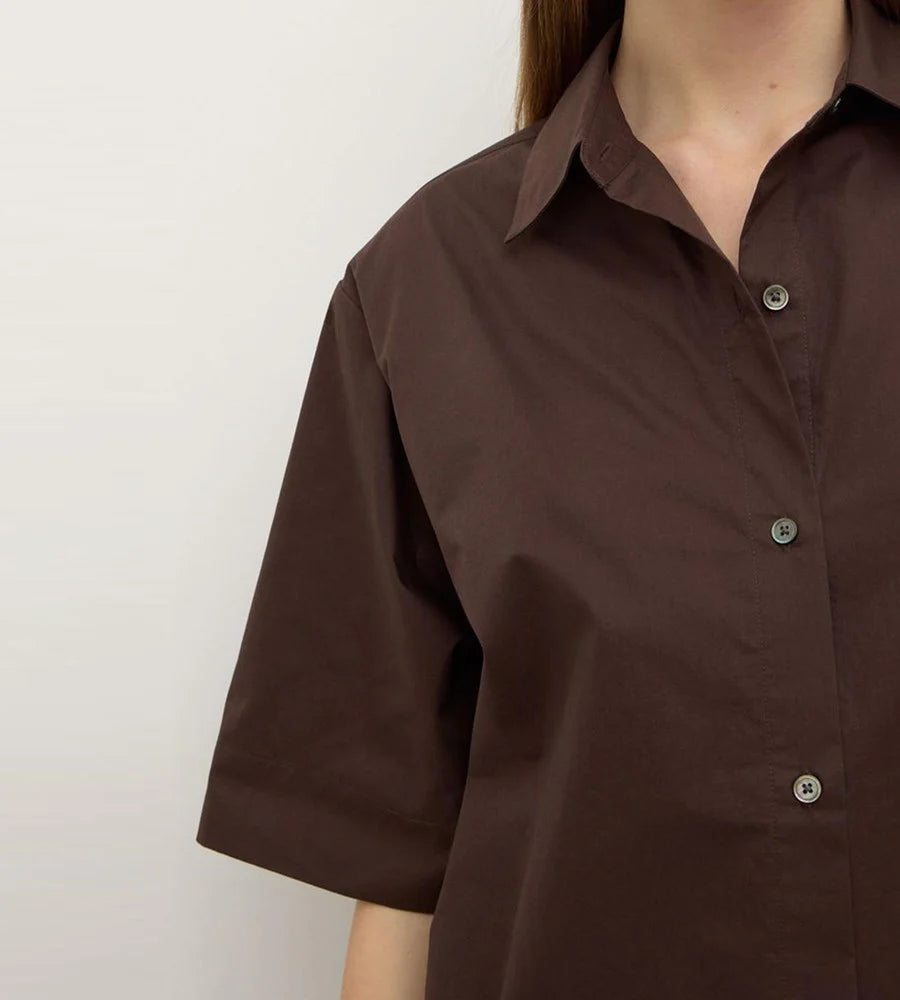 Assembly Label - Joni Short Sleeve Shirt - Ganache