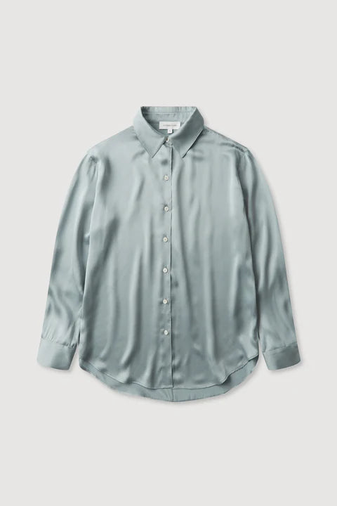 Assembly Label - Pippa Silk Long Sleeve Shirt - Cloud