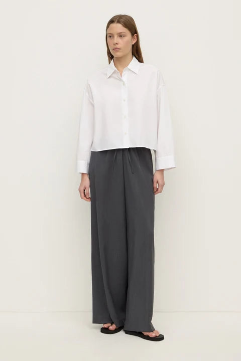 Assembly - Aurora Cropped Cotton Poplin Shirt - White
