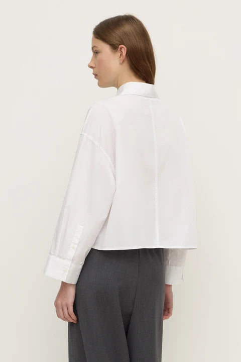 Assembly - Aurora Cropped Cotton Poplin Shirt - White