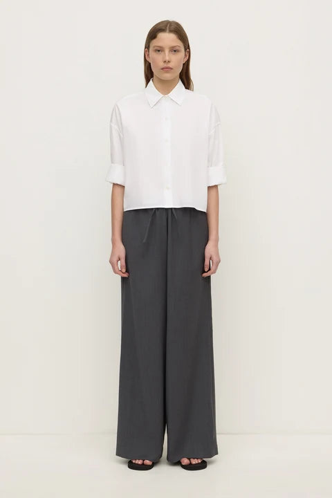 Assembly - Aurora Cropped Cotton Poplin Shirt - White