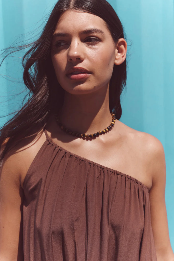 Assembly - Mila Asymmetrical Maxi Dress Espresso