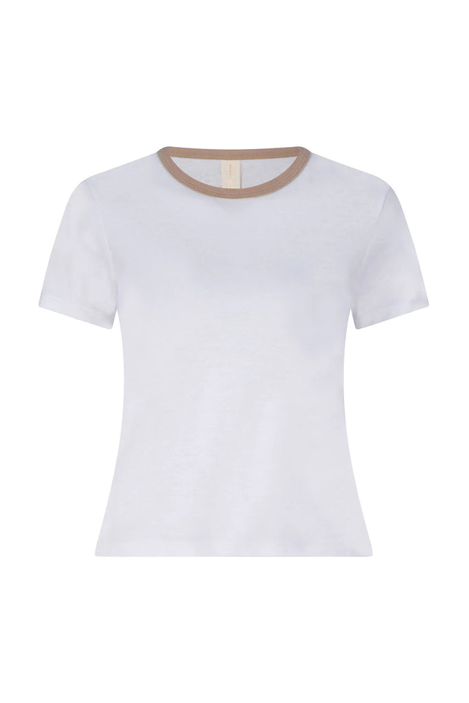 Outland Denim - Baby Tee - Bone/Mushroom