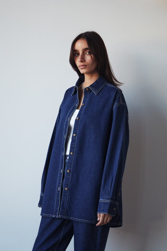 Assembly - Freya Denim Overshirt - Heritage Blue